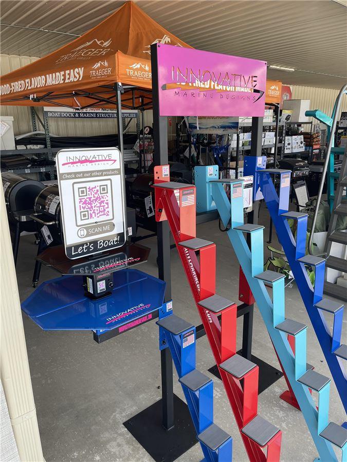 Innovative Marine Designs dock steps on display
