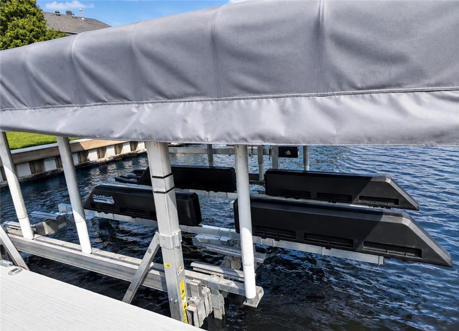 RapidLoad guide system on a boat lift